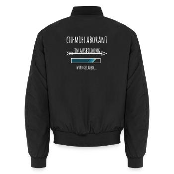 Chemielaborant Ausbildung Beruf Geschenk - Unisex Bomberjacke - Schwarz - Hinten - AI Model Male 185 light (185cm)