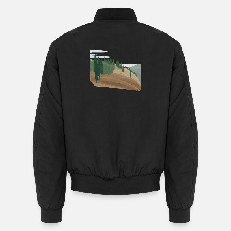 Pinienwald Hügellandschaft mit Struktur (modific.) Unisex Bomberjacke