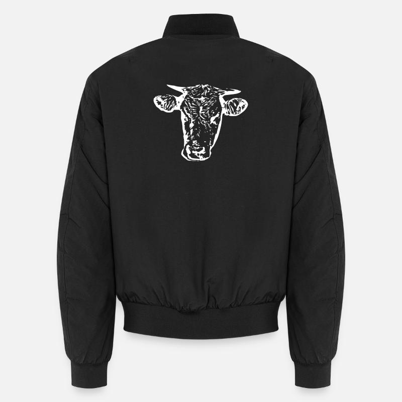 Cow - Unisex Bomber Jacket - black