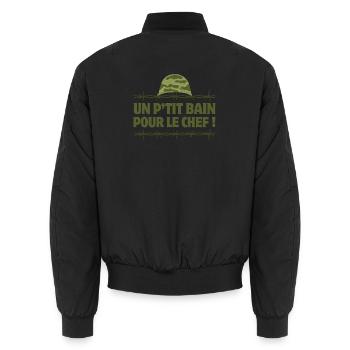 septième compagnie, 7ème compagnie, Pitivier - Bomber unisexe - noir - Dos - AI Model Male 185 light (185cm)