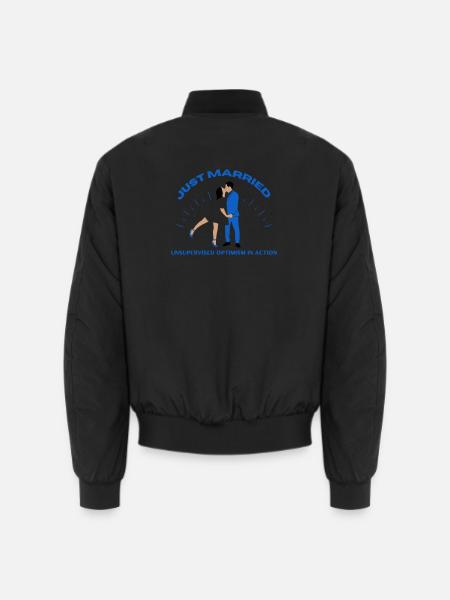 just married | Hochzeit - Unisex Bomberjacke - Schwarz