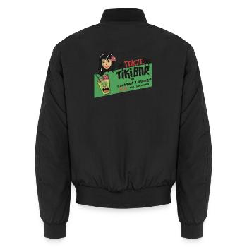 Tokyo Tiki Bar et salon à cocktails - Bomber unisexe - noir - Dos - AI Model Male 185 light (185cm)