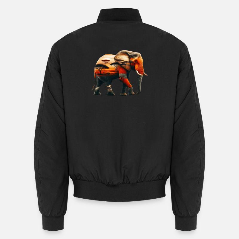 Elefant - Unisex Bomberjacke - Schwarz