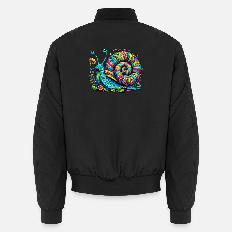 Snail - Unisex Bomber Jacket - black