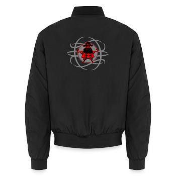 You can't get more pirate than that! - Unisex Bomber Jacket - black - Back - AI Model Male 185 light (185cm)