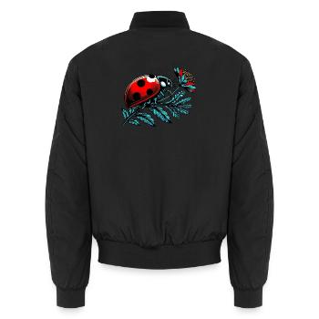 Ladybird - Unisex Bomber Jacket - black - Back - AI Model Male 185 light (185cm)
