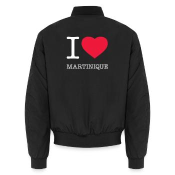 J'AIME LA MARTINIQUE - Bomber unisexe - noir - Dos - AI Model Male 185 light (185cm)