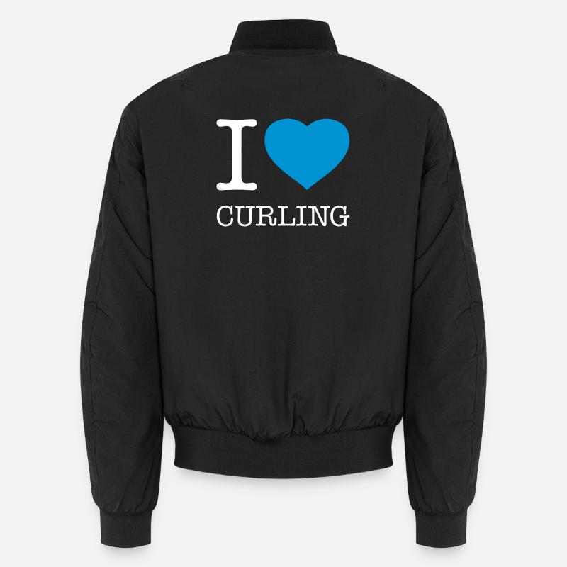 I LOVE CURLING Unisex Bomber Jacket
