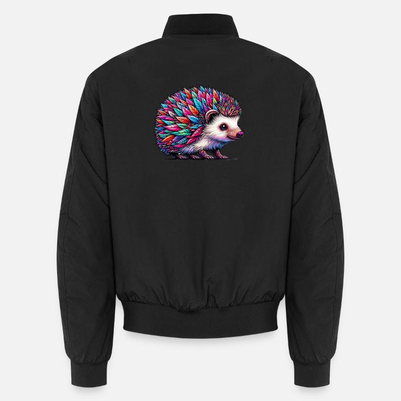 Hedgehog - Unisex Bomber Jacket - black