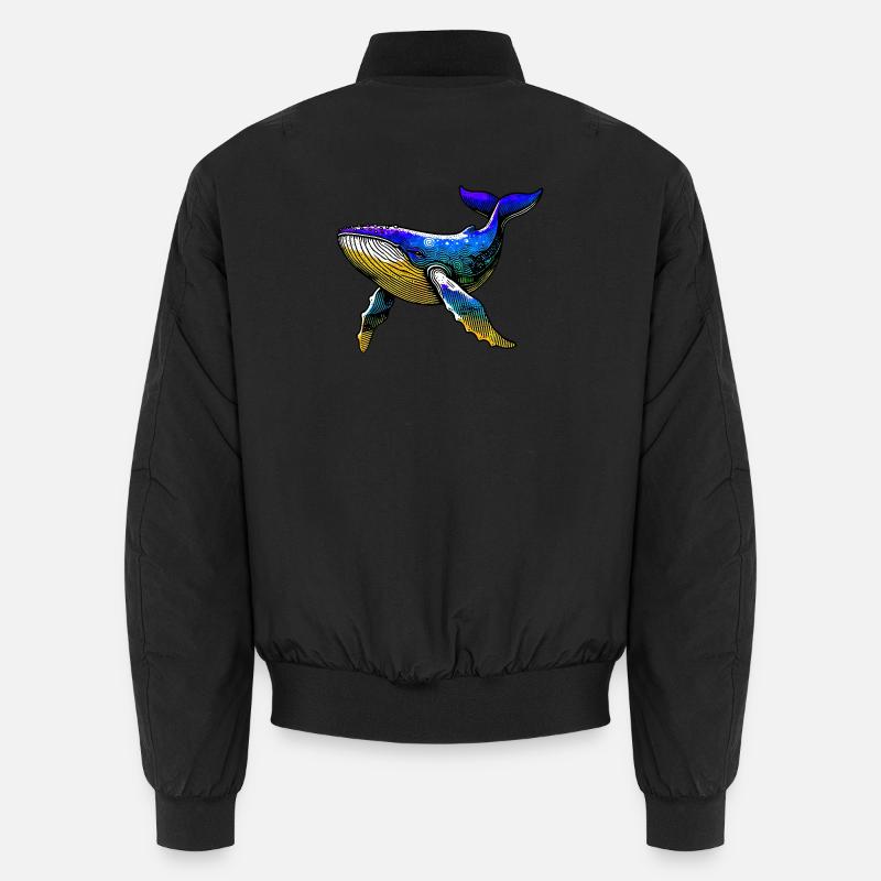 Whale - Unisex Bomber Jacket - black