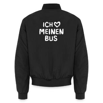 J’adore mon bus - Bomber unisexe - noir - Dos - AI Model Male 185 light (185cm)