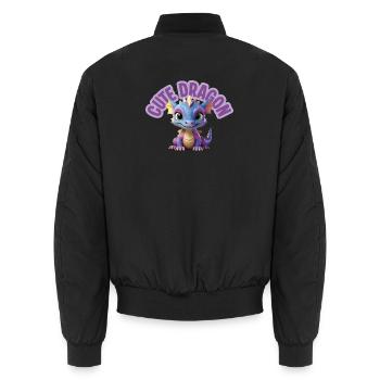 Niedlicher Drache - Unisex Bomberjacke - Schwarz - Hinten - AI Model Male 185 light (185cm)