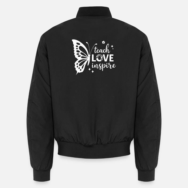 Butterfly with Inspirational Words Design Unisex Bomber Jacket