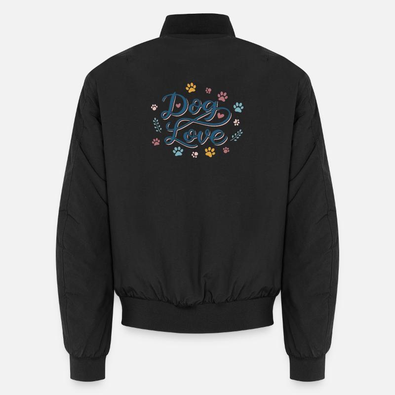 Hundeliebe Skript Pastellfarbene Pfote Unisex Bomberjacke