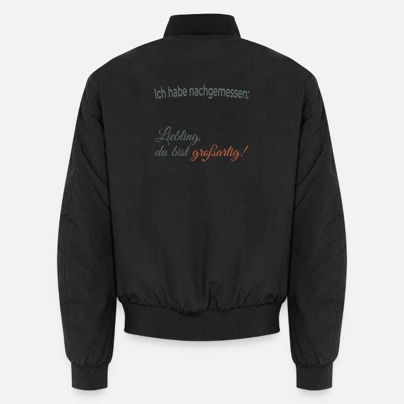 I measured: Darling, you're great - Unisex Bomber Jacket - black