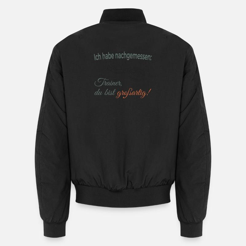 I measured: Coach, you're great! - Unisex Bomber Jacket - black
