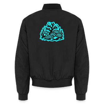 Korallenriff Ozean Korallen Symbol - Unisex Bomberjacke - Schwarz - Hinten - AI Model Male 185 light (185cm)