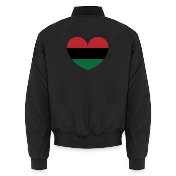 Afrikanisches Herz - Unisex Bomberjacke - Schwarz - Hinten - AI Model Male 185 light (185cm)
