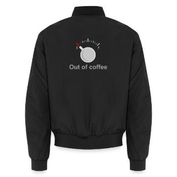 Kein Kaffee mehr - Unisex Bomberjacke - Schwarz - Hinten - AI Model Male 185 light (185cm)