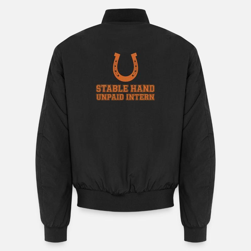 Stable Hand Unpaid Intern - Unisex Bomber Jacket - black