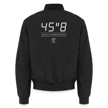 45"8 - J'vais les piler demain au critérium - Bomber unisexe - noir - Dos - AI Model Male 185 light (185cm)