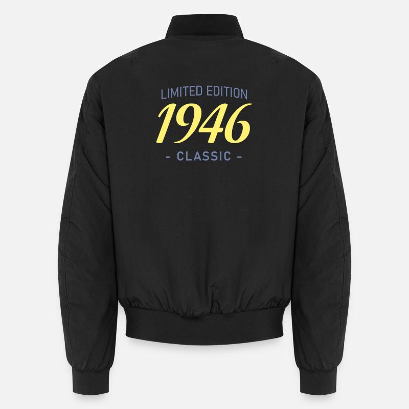 80 Year Old 1946 Typography Bold Tee Unisex Bomber Jacket