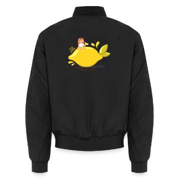 Vitamintastic Zitronen Girl - Unisex Bomberjacke - Schwarz - Hinten - AI Model Male 185 light (185cm)