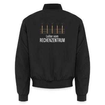 Rechenzentrum Gärtner Garten Gartenarbeit - Unisex Bomberjacke - Schwarz - Hinten - AI Model Male 185 light (185cm)