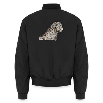 Leopard - Unisex Bomberjacke - Schwarz - Hinten - AI Model Male 185 light (185cm)