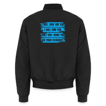 I will look for you Physiotherapie Physiotherapeut - Unisex Bomberjacke - Schwarz - Hinten - AI Model Male 185 light (185cm)