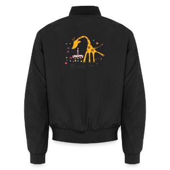 Geburtstag - Unisex Bomberjacke - Schwarz - Hinten - AI Model Male 185 light (185cm)