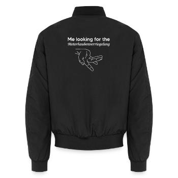 Zweideutig Wortspiel Ironie Lustiger Spruch Auto - Unisex Bomberjacke - Schwarz - Hinten - AI Model Male 185 light (185cm)