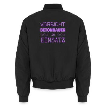 Beruf Betonbauer - Unisex Bomberjacke - Schwarz - Hinten - AI Model Male 185 light (185cm)