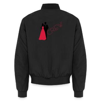 Département mariage marié mariée - Bomber unisexe - noir - Dos - AI Model Male 185 light (185cm)