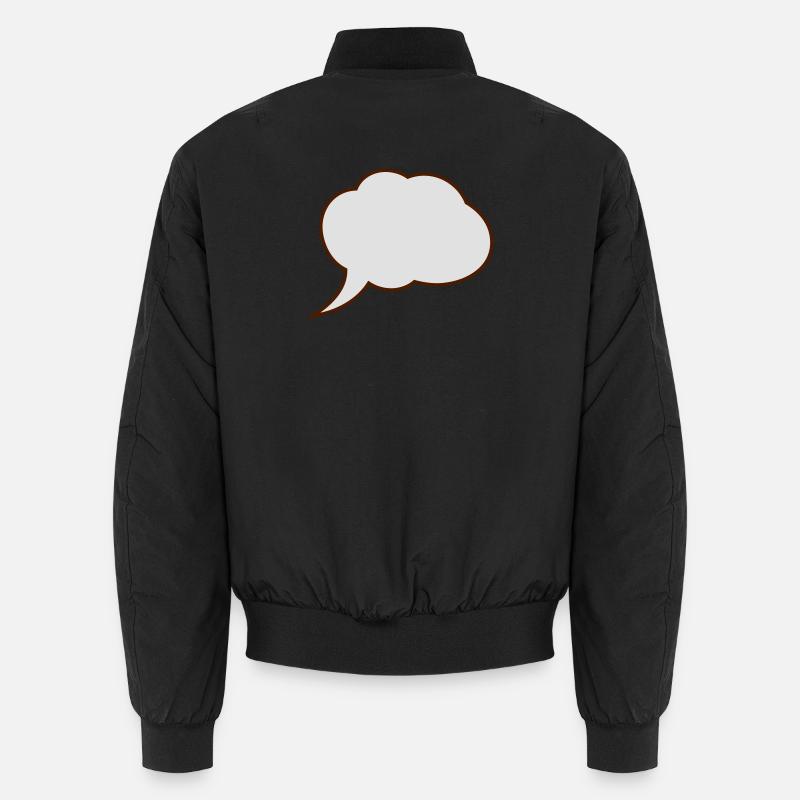 2541614 15461264 speech bubble - Unisex Bomber Jacket - black
