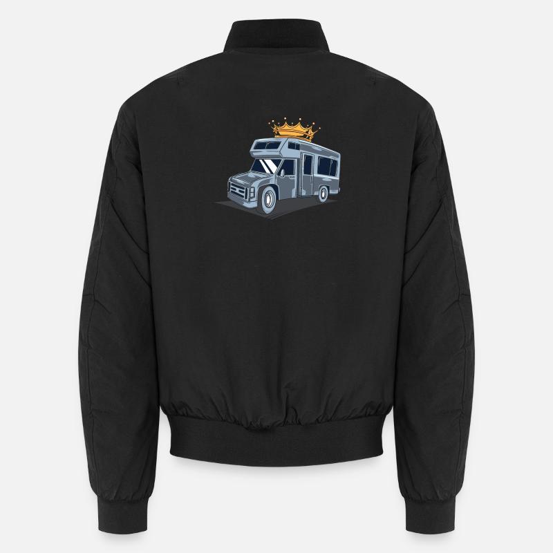 Wohnmobil / Wohnwagen / Camping - Unisex Bomberjacke - Schwarz