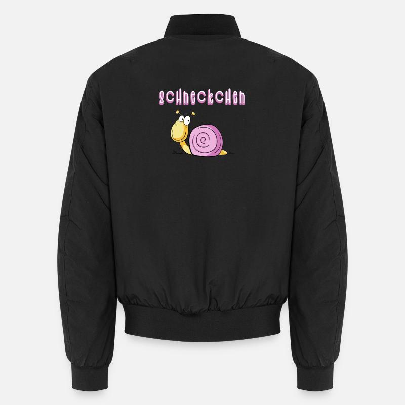 Funny piebald snail I cartoon - Unisex Bomber Jacket - black