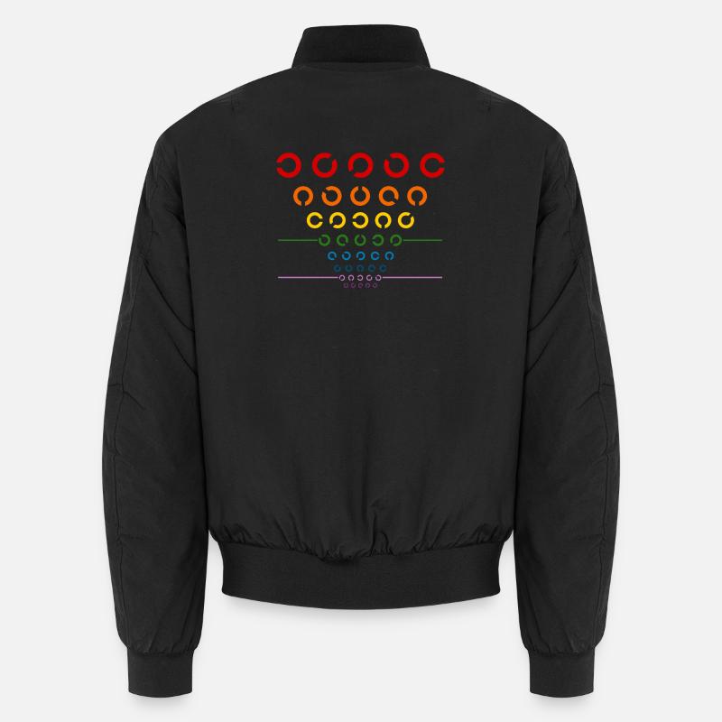 Regenbogen Sehtest - Unisex Bomberjacke - Schwarz