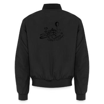 Happy Birthday motif, Congratulations - Unisex Bomber Jacket - black - Back - AI Model Male 185 light (185cm)