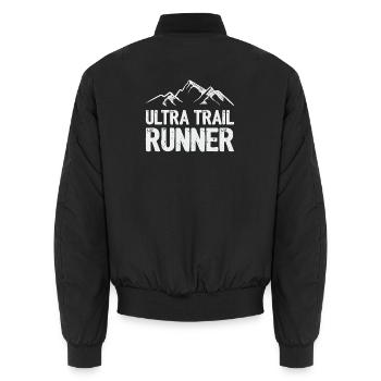 Ultra Trail Runner - Unisex Bomber Jacket - black - Back - AI Model Male 185 light (185cm)