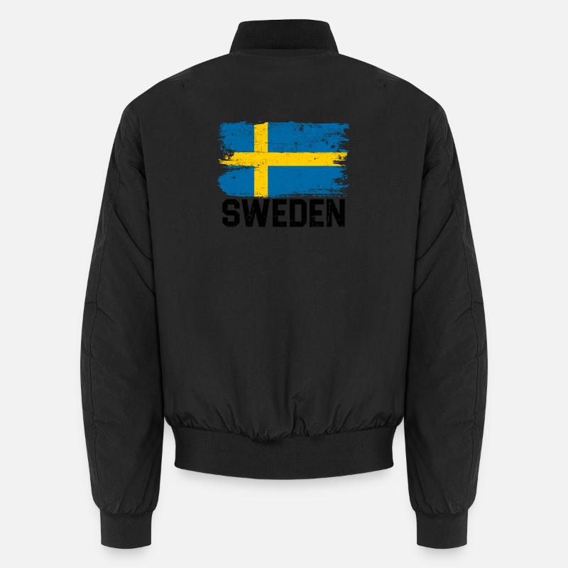 Swedish Brush Flag Unisex Bomber Jacket
