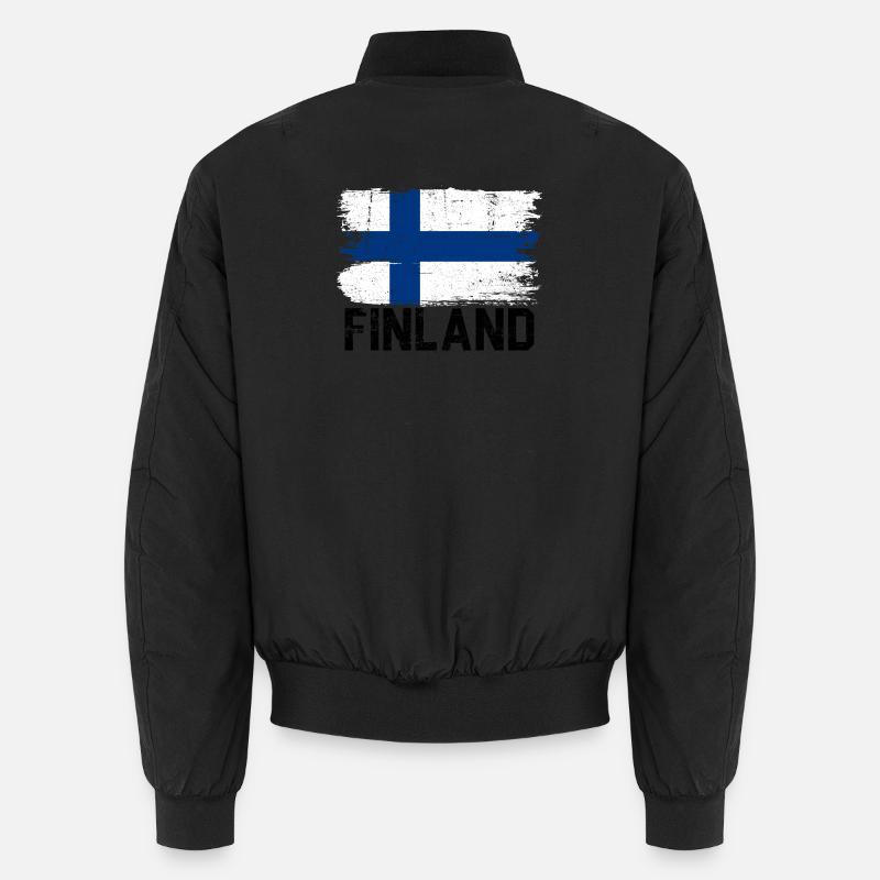Nordic Flag Brushstroke Unisex Bomber Jacket