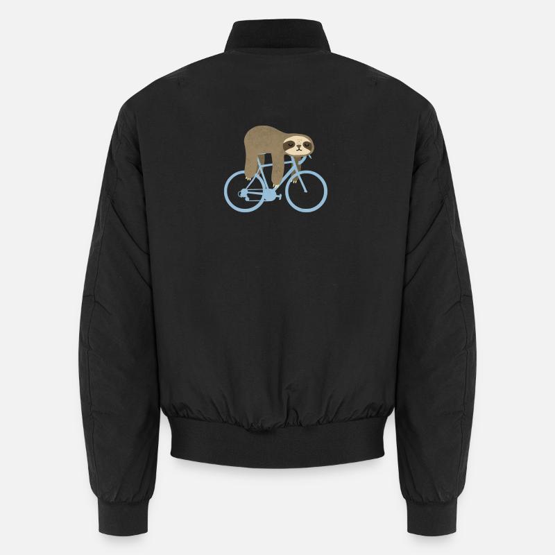 Sloth Bike - Unisex Bomber Jacket - black