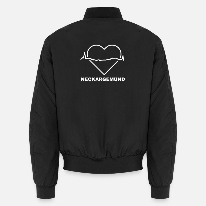 Neckargemünd - Herzschlag - Unisex Bomberjacke - Schwarz