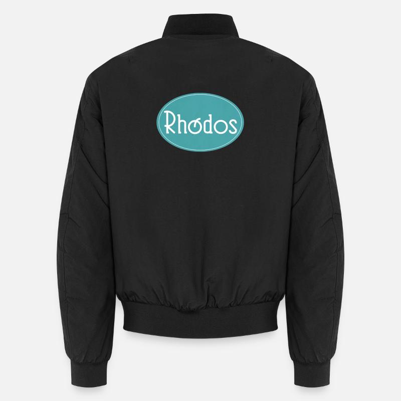 Rhodos Inselbadge Teal - Unisex Bomberjacke - Schwarz