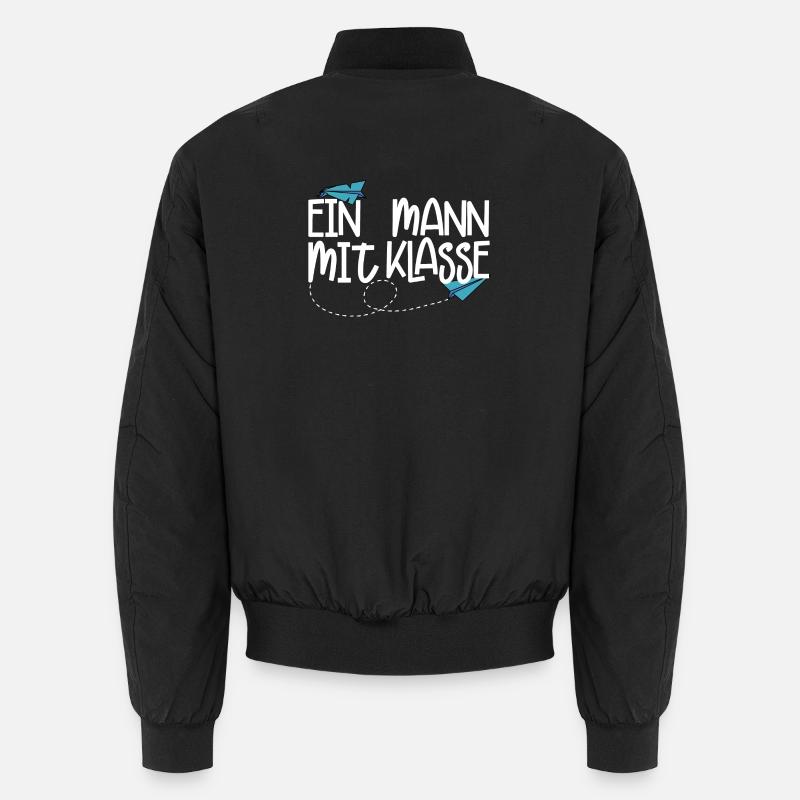 Ein Mann mit Klasse - (weiß) Unisex Bomberjacke