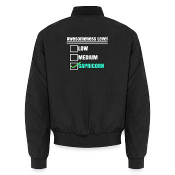 Horoscope Déclaration Signe du Zodiaque Ciel Capricorne - Bomber unisexe - noir - Dos - AI Model Male 185 light (185cm)