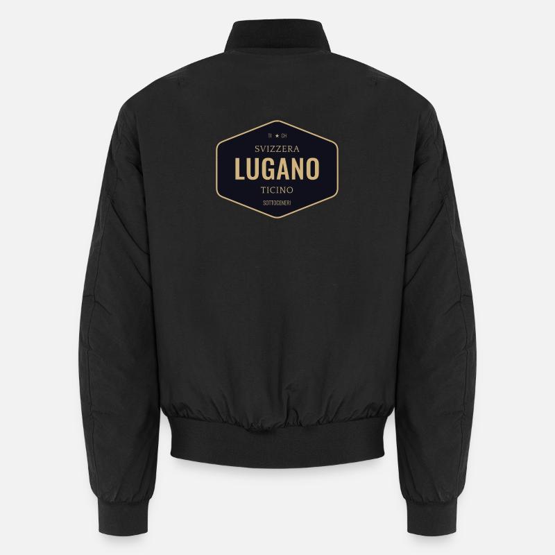 Lugano, Suisse - Bomber unisexe - noir