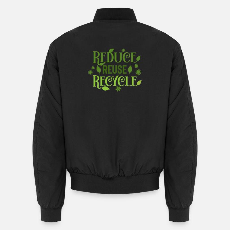 Reduce Reuse Recycle Unisex Bomber Jacket