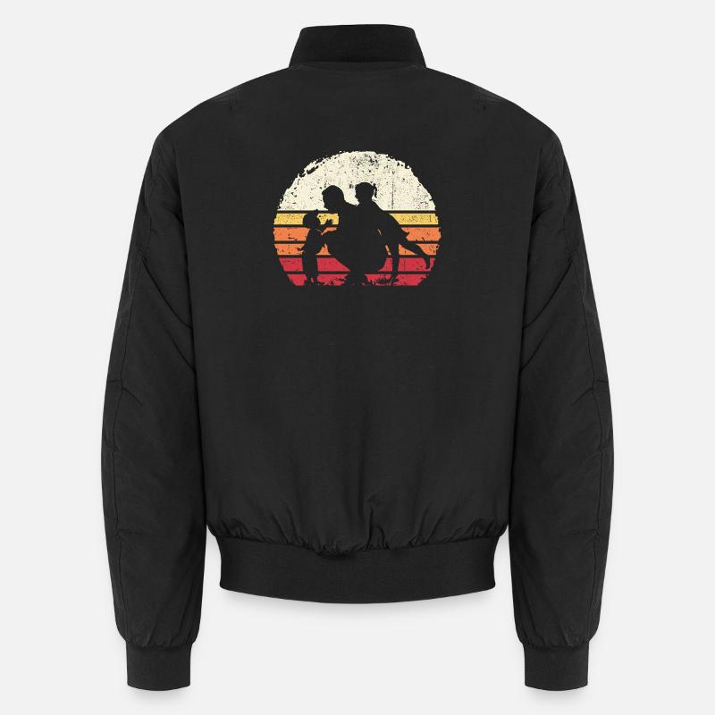 Silhouette Trio Coucher de Soleil Bomber unisexe